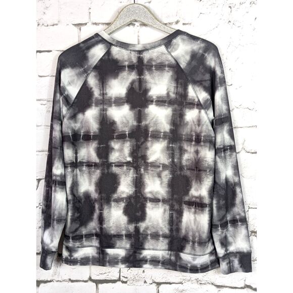 DAVID CLINE Abstract Artsy Soft Fleece Pullover Carbon USA Made Comfort Large - Picture 2 of 5